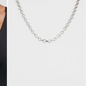 Roll Link Clean Silver Chain Necklace Nordstrom Brand